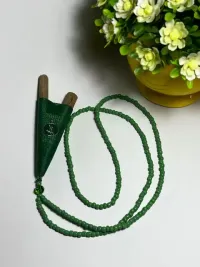 Imagem de Kuripe Auto Aplicador de Rapé Verde Medalha Oxóssi